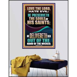 DELIVERED OUT OF THE HAND OF THE WICKED  Bible Verses Poster Art  GWPEACE12382  "12X14"