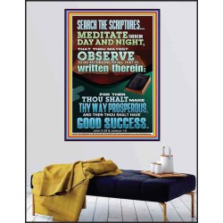 SEARCH THE SCRIPTURES MEDITATE THEREIN DAY AND NIGHT  Bible Verse Wall Art  GWPEACE12387  "12X14"
