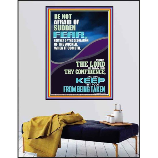 THE LORD SHALL BE THY CONFIDENCE AND KEEP THY FOOT FROM BEING TAKEN  Printable Bible Verse to Poster  GWPEACE12394  
