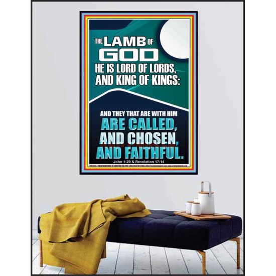 THE LAMB OF GOD LORD OF LORDS KING OF KINGS  Unique Power Bible Poster  GWPEACE12663  