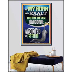 I SHALL BE ANOINTED WITH FRESH OIL  Sanctuary Wall Poster  GWPEACE12687  "12X14"