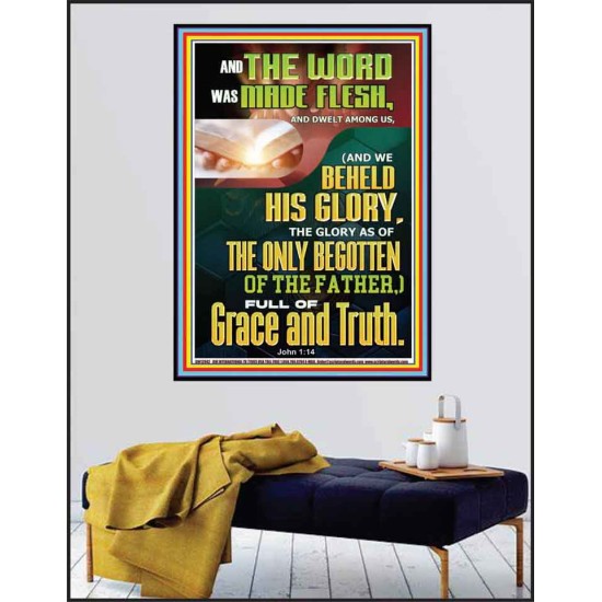 THE WORD WAS MADE FLESH THE ONLY BEGOTTEN OF THE FATHER  Sanctuary Wall Poster  GWPEACE12942  