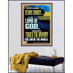 LAMB OF GOD WHICH TAKETH AWAY THE SIN OF THE WORLD  Ultimate Inspirational Wall Art Poster  GWPEACE12943  "12X14"