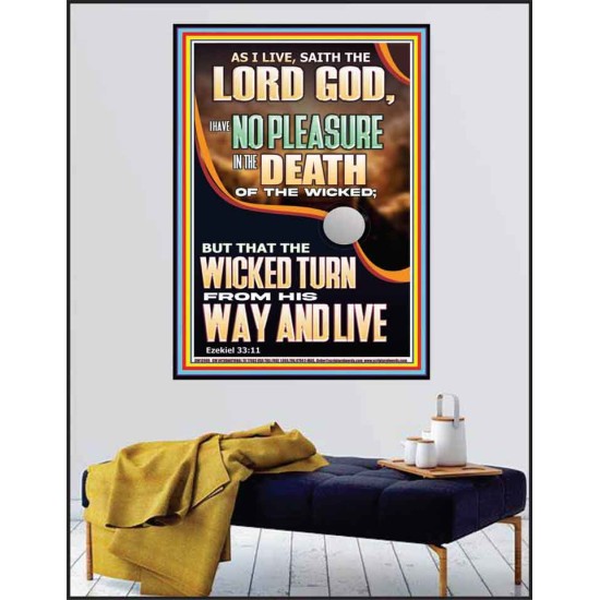 I HAVE NO PLEASURE IN THE DEATH OF THE WICKED  Bible Verses Art Prints  GWPEACE12999  