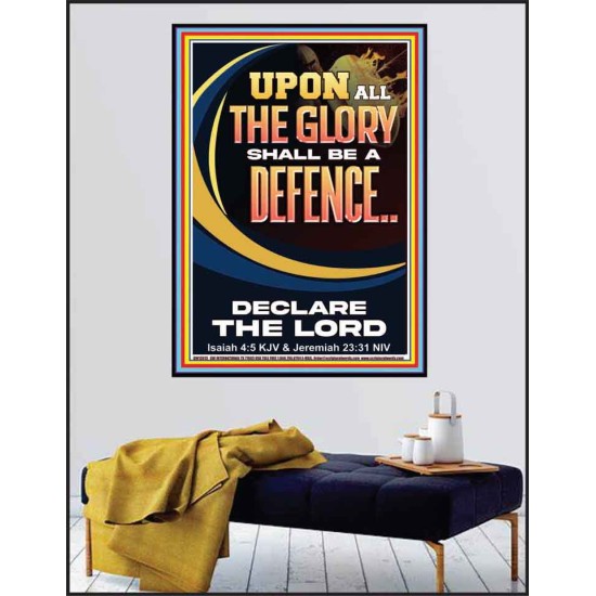THE GLORY OF GOD SHALL BE THY DEFENCE  Bible Verse Poster  GWPEACE13013  