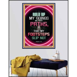 UPHOLD MY STEPS IN YOUR PATHS  Church Poster  GWPEACE9392  "12X14"
