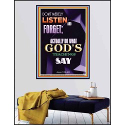 DO WHAT GOD'S TEACHINGS SAY  Children Room Poster  GWPEACE9393  "12X14"
