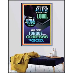 EVERY TONGUE WILL GIVE WORSHIP TO GOD  Unique Power Bible Poster  GWPEACE9466  "12X14"
