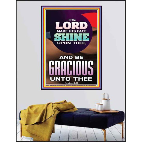 THE LORD BE GRACIOUS UNTO THEE  Unique Scriptural Poster  GWPEACE9991  