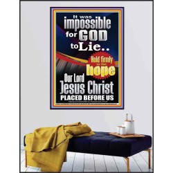 IMPOSSIBLE FOR GOD TO LIE  Children Room Poster  GWPEACE9997  "12X14"