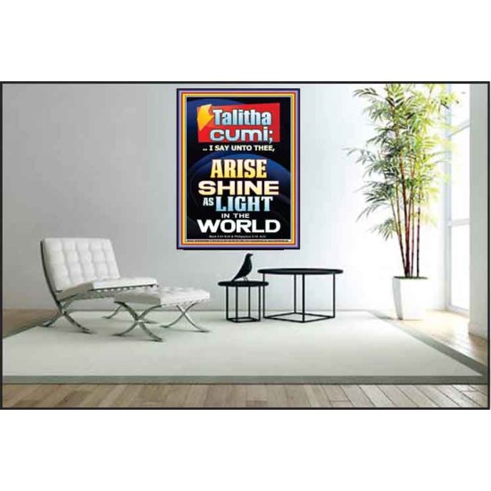 TALITHA CUMI ARISE SHINE AS LIGHT IN THE WORLD  Church Poster  GWPEACE10031  