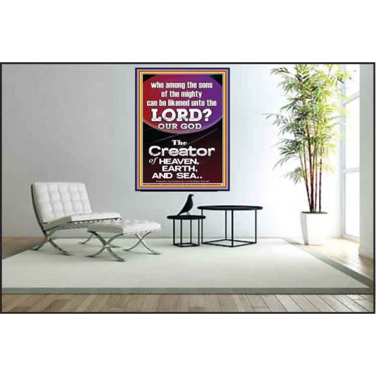 O LORD OUR GOD CREATOR OF HEAVEN, EARTH AND SEA  Custom Wall Art Print  GWPEACE10074  