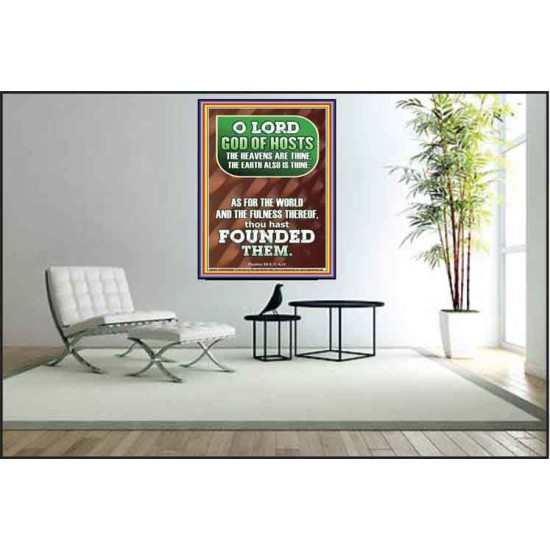 JEHOVAH TZEVA'OT THE HEAVENS AND THE EARTH IS THINE  Custom Art and Wall Décor  GWPEACE10076  