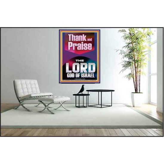 THANK AND PRAISE THE LORD GOD  Custom Christian Wall Art  GWPEACE11834  