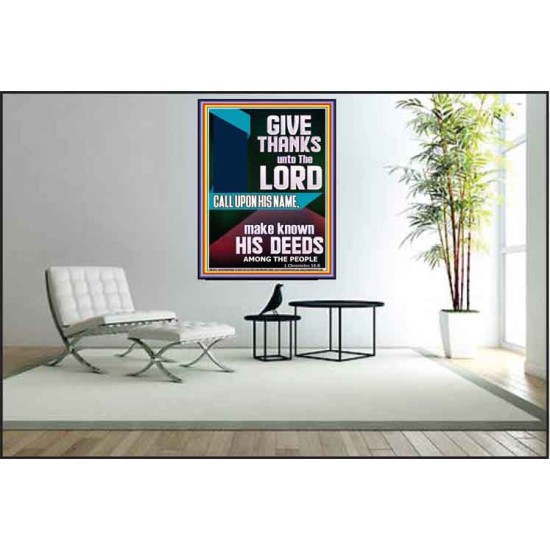 MAKE KNOWN HIS DEEDS AMONG THE PEOPLE  Custom Christian Artwork Poster  GWPEACE11835  