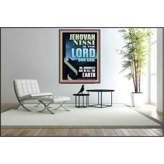 JEHOVAH NISSI HIS JUDGMENTS ARE IN ALL THE EARTH  Custom Art and Wall Décor  GWPEACE11841  