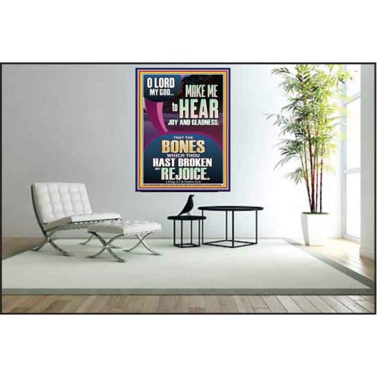 MAKE ME TO HEAR JOY AND GLADNESS  Scripture Poster Signs  GWPEACE11988  