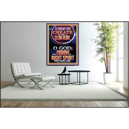 CREATE IN ME A CLEAN HEART  Scriptural Poster Signs  GWPEACE11990  