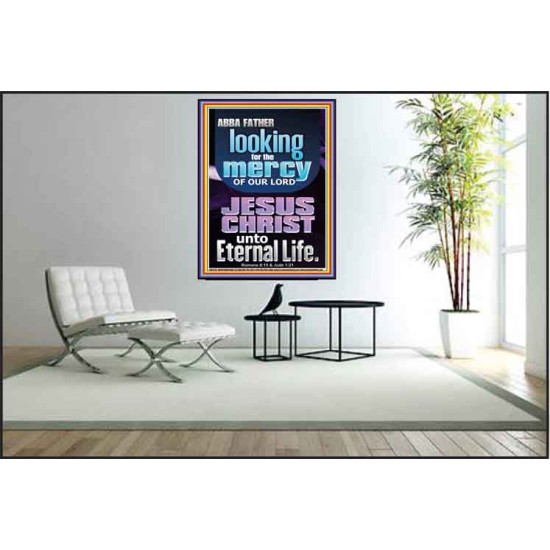 LOOKING FOR THE MERCY OF OUR LORD JESUS CHRIST UNTO ETERNAL LIFE  Bible Verses Wall Art  GWPEACE12120  