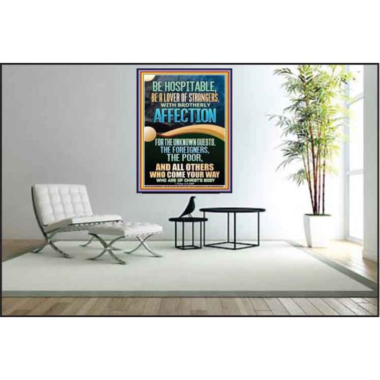BE HOSPITABLE BE A LOVER OF STRANGERS WITH BROTHERLY AFFECTION  Christian Wall Art  GWPEACE12256  