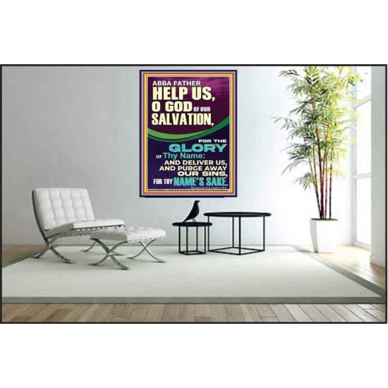 ABBA FATHER HELP US O GOD OF OUR SALVATION  Christian Wall Art  GWPEACE12280  