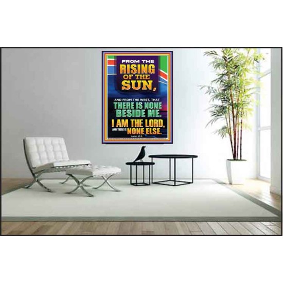 FROM THE RISING OF THE SUN AND THE WEST THERE IS NONE BESIDE ME  Affordable Wall Art  GWPEACE12308  