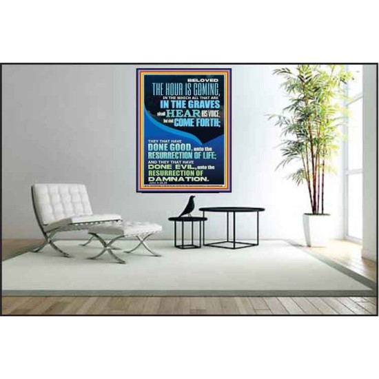 BELOVED THE HOUR IS COMING  Custom Wall Scriptural Art  GWPEACE12327  