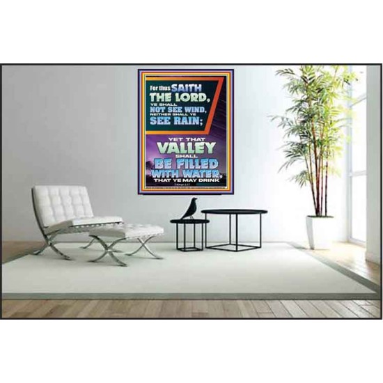 YOUR VALLEY SHALL BE FILLED WITH WATER  Custom Inspiration Bible Verse Poster  GWPEACE12343  