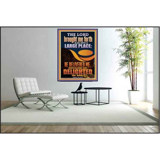 THE LORD BROUGHT ME FORTH INTO A LARGE PLACE  Art & Décor Poster  GWPEACE12347  