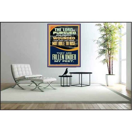 MY ENEMIES ARE FALLEN UNDER MY FEET  Bible Verse for Home Poster  GWPEACE12350  