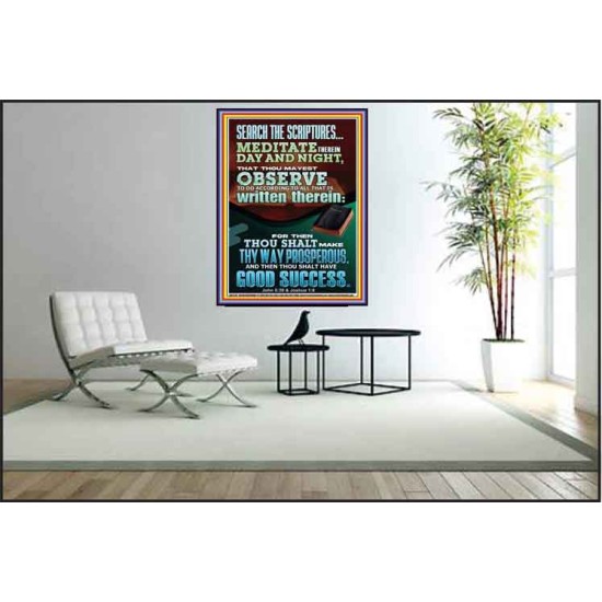 SEARCH THE SCRIPTURES MEDITATE THEREIN DAY AND NIGHT  Bible Verse Wall Art  GWPEACE12387  