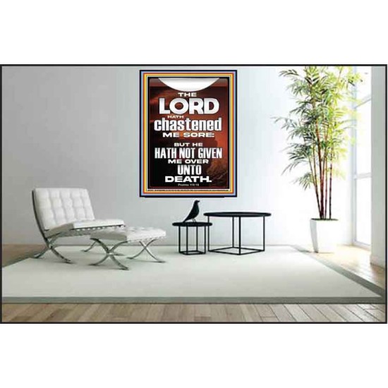 THE LORD HAS NOT GIVEN ME OVER UNTO DEATH  Contemporary Christian Wall Art  GWPEACE13045  