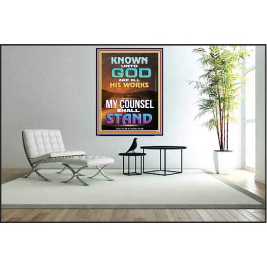 KNOWN UNTO GOD ARE ALL HIS WORKS  Unique Power Bible Poster  GWPEACE9388  