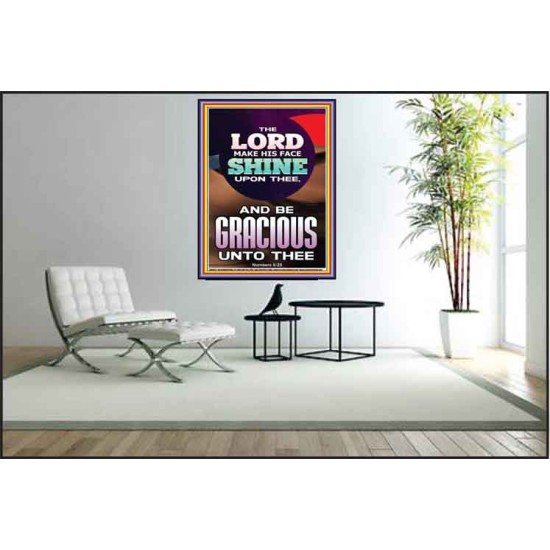 THE LORD BE GRACIOUS UNTO THEE  Unique Scriptural Poster  GWPEACE9991  