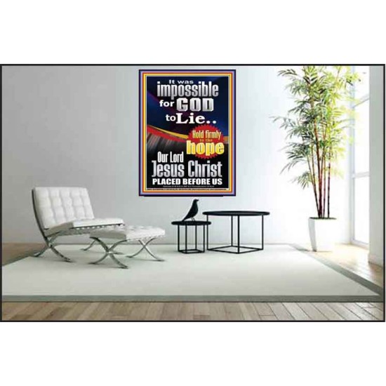 IMPOSSIBLE FOR GOD TO LIE  Children Room Poster  GWPEACE9997  