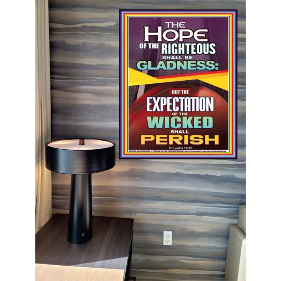 THE HOPE OF THE RIGHTEOUS IS GLADNESS  Children Room Poster  GWPEACE10024  