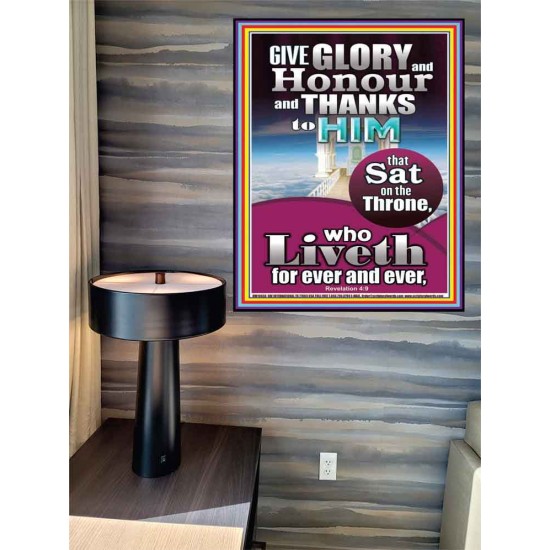 GIVE GLORY AND HONOUR TO JEHOVAH EL SHADDAI  Biblical Art Poster  GWPEACE10038  