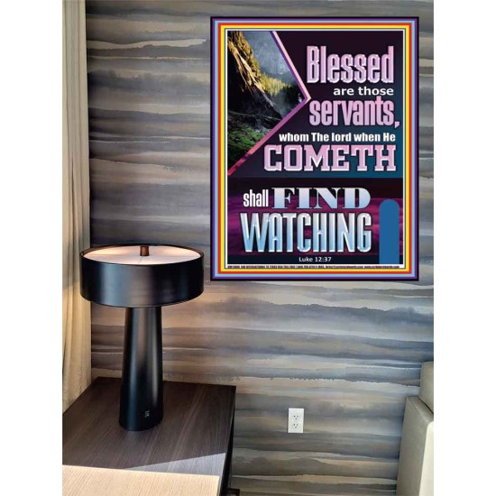 BLESSED ARE THOSE WHO ARE FIND WATCHING WHEN THE LORD RETURN  Scriptural Wall Art  GWPEACE11800  