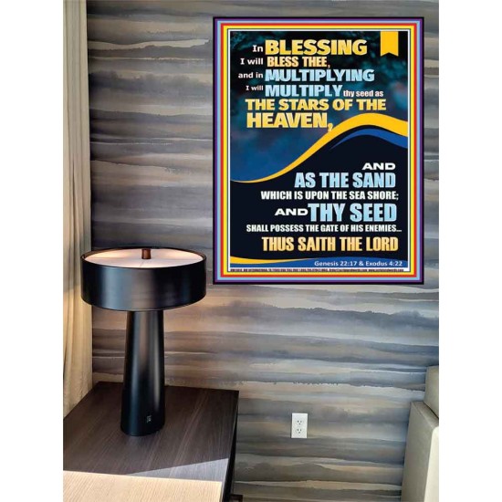 IN BLESSING I WILL BLESS THEE  Modern Wall Art  GWPEACE11816  