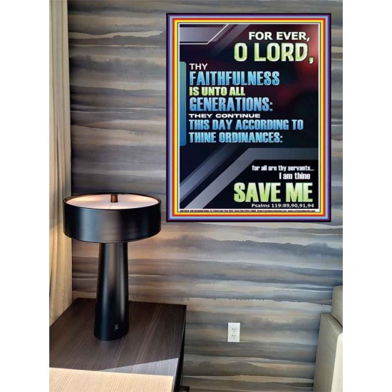 THY FAITHFULNESS TO ALL GENERATIONS ACCORDING TO THINE ORDINANCES  Custom Wall Art  GWPEACE11824  