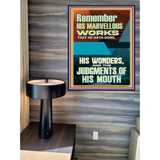 HIS MARVELLOUS WONDERS AND THE JUDGEMENTS OF HIS MOUTH  Custom Modern Wall Art  GWPEACE11839  