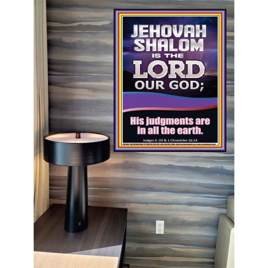 JEHOVAH SHALOM HIS JUDGEMENT ARE IN ALL THE EARTH  Custom Art Work  GWPEACE11842  