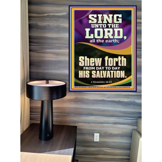 SHEW FORTH FROM DAY TO DAY HIS SALVATION  Unique Bible Verse Poster  GWPEACE11844  