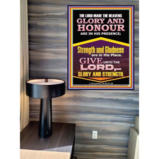 GLORY AND HONOUR ARE IN HIS PRESENCE  Custom Inspiration Scriptural Art Poster  GWPEACE11848  