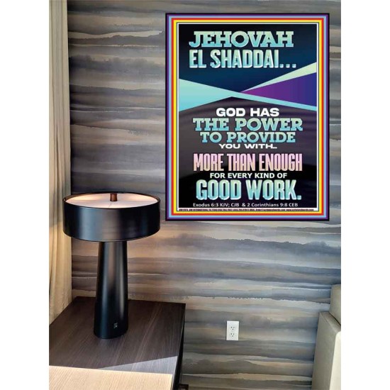 JEHOVAH EL SHADDAI THE GREAT PROVIDER  Scriptures Décor Wall Art  GWPEACE11976  