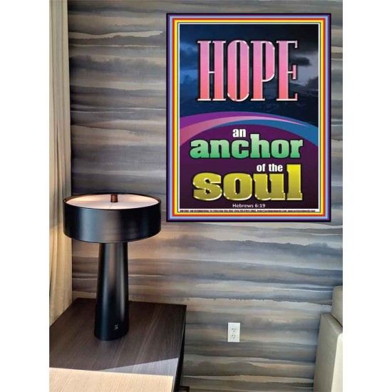 HOPE AN ANCHOR OF THE SOUL  Scripture Poster Signs  GWPEACE11987  