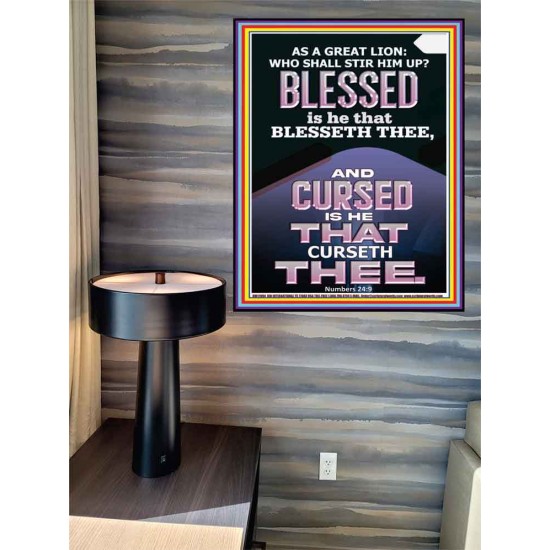 BLESSED IS HE THAT BLESSETH THEE  Encouraging Bible Verse Poster  GWPEACE11994  