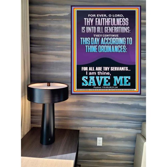 ACCORDING TO THINE ORDINANCES I AM THINE SAVE ME  Bible Verse Poster  GWPEACE12209  