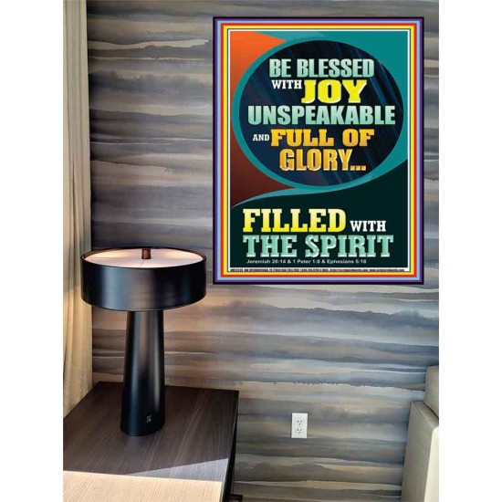 BE BLESSED WITH JOY UNSPEAKABLE  Contemporary Christian Wall Art Poster  GWPEACE12239  
