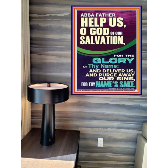 ABBA FATHER HELP US O GOD OF OUR SALVATION  Christian Wall Art  GWPEACE12280  